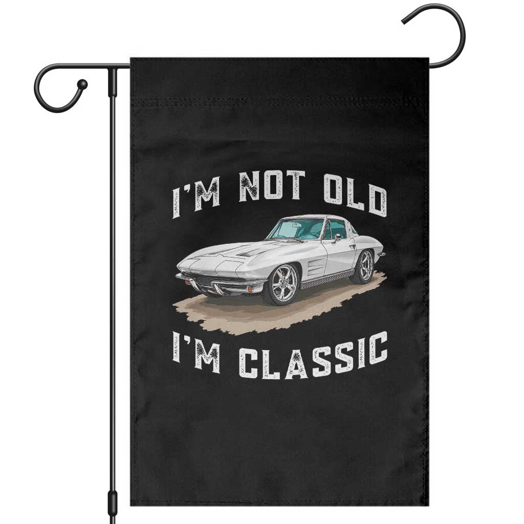 I'm Not Old I'm Classic Garden Flag Vintage 1963 Sports Car Retro Americana TS14 Black Print Your Wear