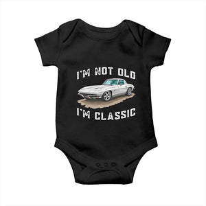 I'm Not Old I'm Classic Baby Onesie Vintage 1963 Sports Car Retro Americana