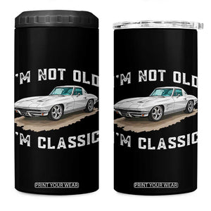 I'm Not Old I'm Classic 4 in 1 Can Cooler Tumbler Vintage 1963 Sports Car Retro Americana