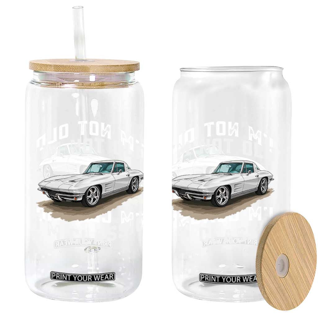 I'm Not Old I'm Classic Glass Can Vintage 1963 Sports Car Retro Americana