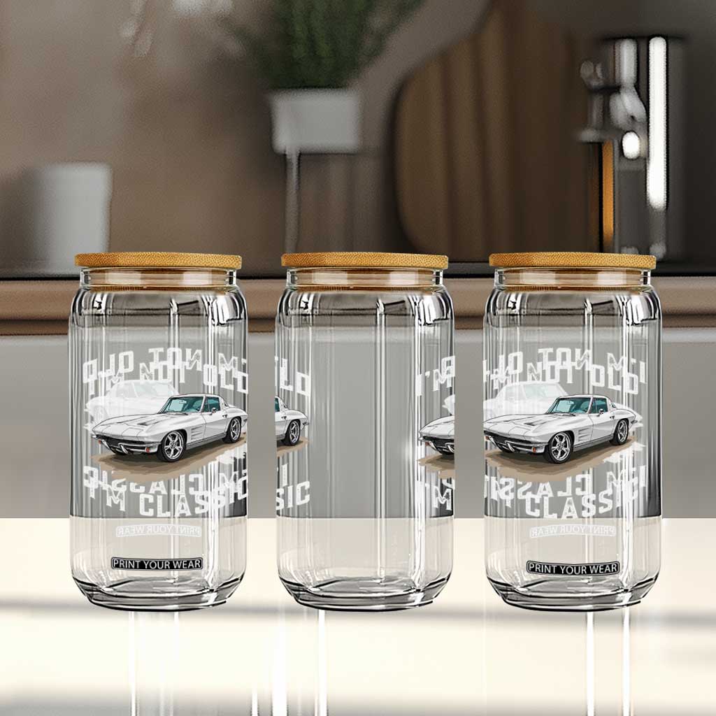 I'm Not Old I'm Classic Glass Can Vintage 1963 Sports Car Retro Americana