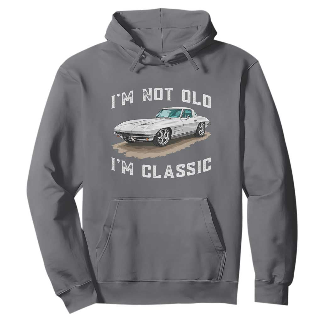 I'm Not Old I'm Classic Hoodie Vintage 1963 Sports Car Retro Americana