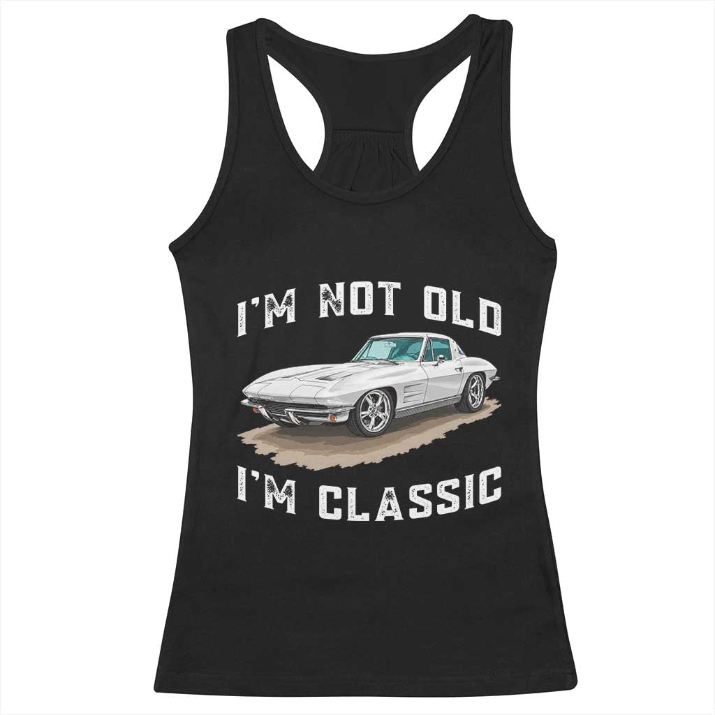 I'm Not Old I'm Classic Racerback Tank Top Vintage 1963 Sports Car Retro Americana