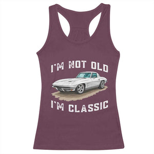 I'm Not Old I'm Classic Racerback Tank Top Vintage 1963 Sports Car Retro Americana