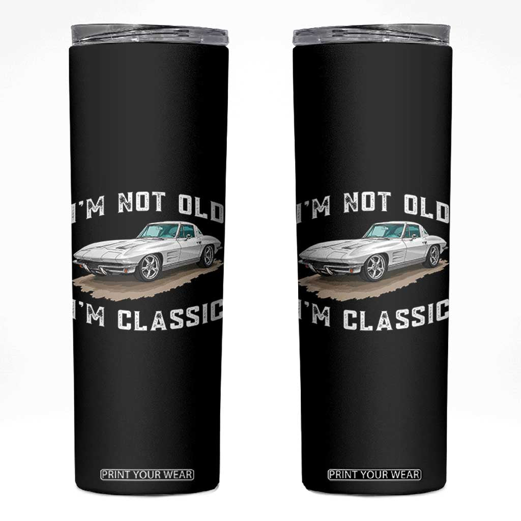 I'm Not Old I'm Classic Skinny Tumbler Vintage 1963 Sports Car Retro Americana