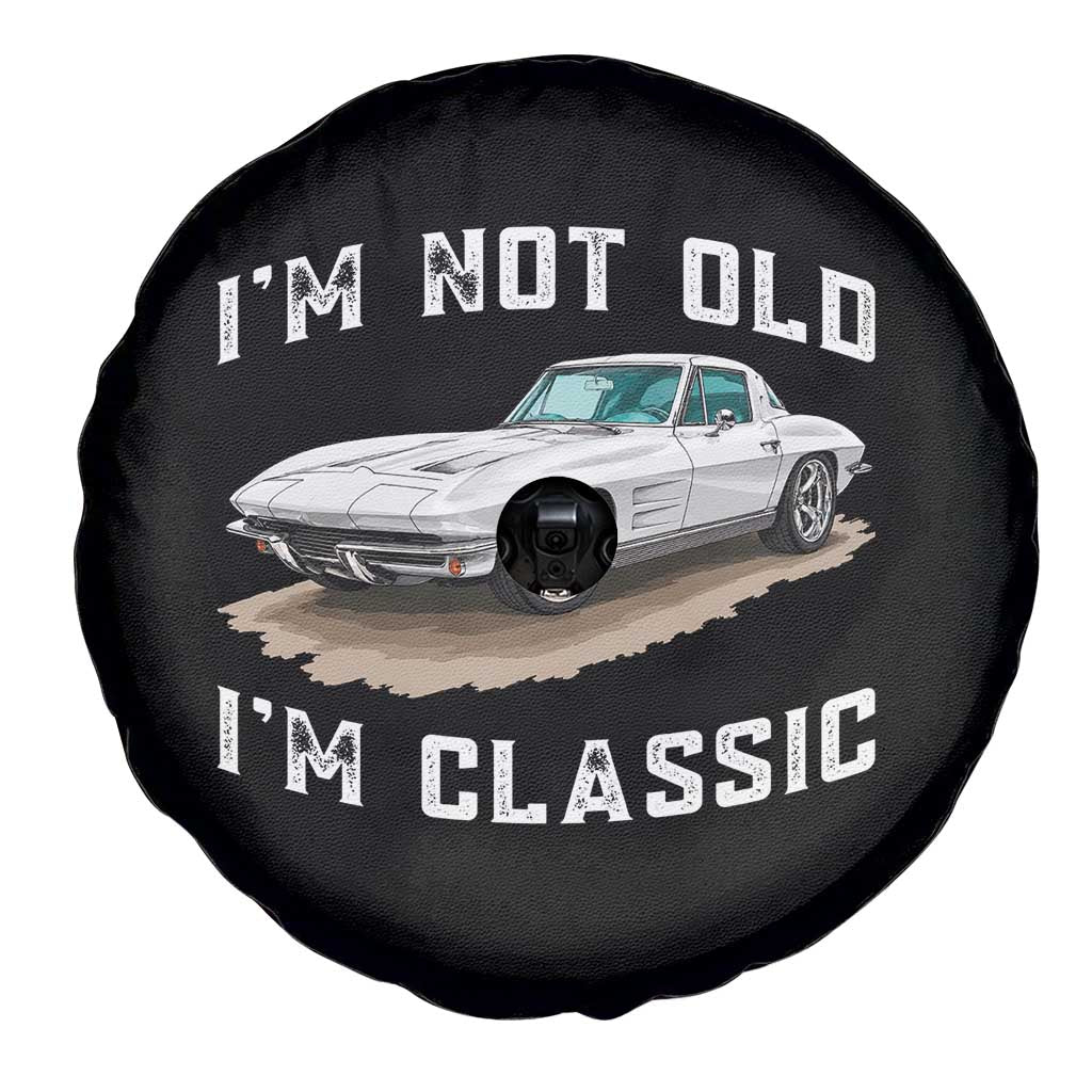 I'm Not Old I'm Classic Spare Tire Cover Vintage 1963 Sports Car Retro Americana