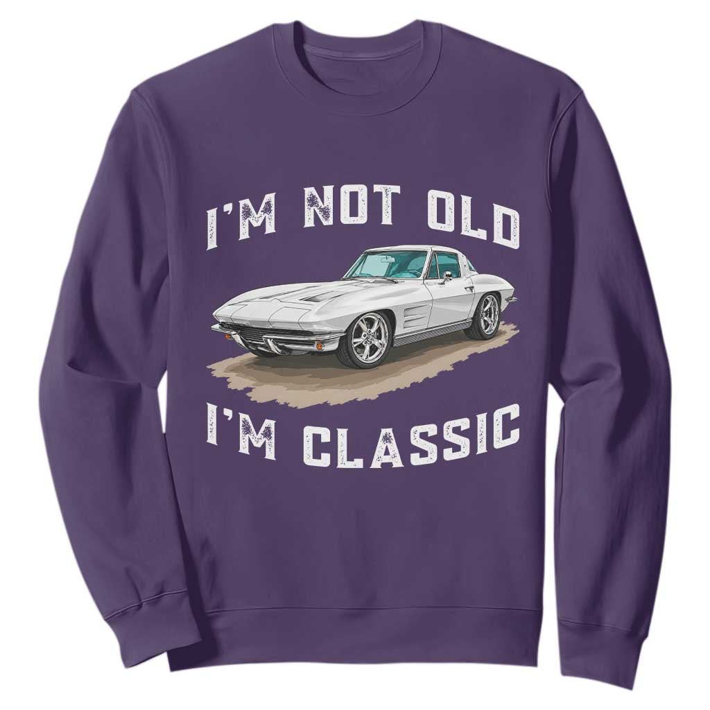 I'm Not Old I'm Classic Sweatshirt Vintage 1963 Sports Car Retro Americana