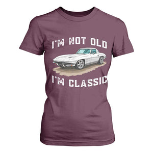 I'm Not Old I'm Classic T Shirt For Women Vintage 1963 Sports Car Retro Americana