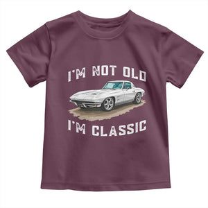 I'm Not Old I'm Classic Toddler T Shirt Vintage 1963 Sports Car Retro Americana