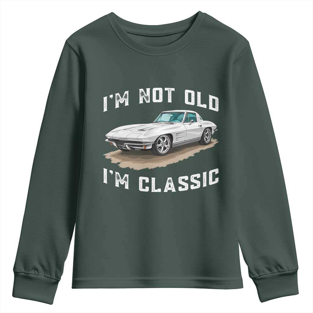 I'm Not Old I'm Classic Youth Sweatshirt Vintage 1963 Sports Car Retro Americana