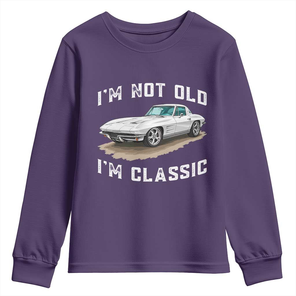 I'm Not Old I'm Classic Youth Sweatshirt Vintage 1963 Sports Car Retro Americana