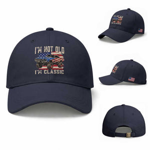 I'm Not Old I'm Classic Baseball Cap Vintage Car American Flag 4th of July
