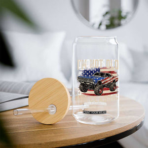 I'm Not Old I'm Classic Glass Can Vintage Car American Flag 4th of July