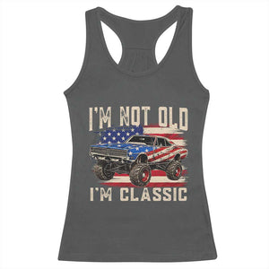 I'm Not Old I'm Classic Racerback Tank Top Vintage Car American Flag 4th of July