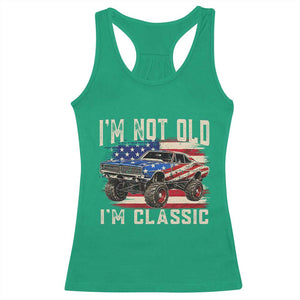 I'm Not Old I'm Classic Racerback Tank Top Vintage Car American Flag 4th of July