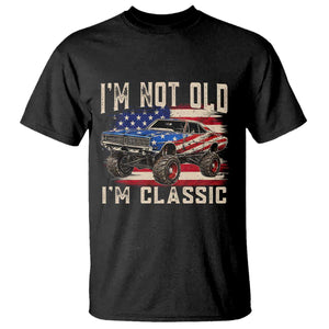 I'm Not Old I'm Classic T Shirt Vintage Car American Flag 4th of July
