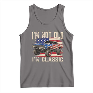 I'm Not Old I'm Classic Tank Top Vintage Car American Flag 4th of July