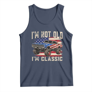 I'm Not Old I'm Classic Tank Top Vintage Car American Flag 4th of July