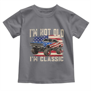 I'm Not Old I'm Classic Toddler T Shirt Vintage Car American Flag 4th of July
