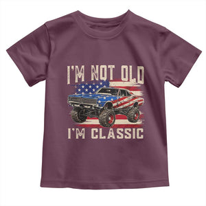 I'm Not Old I'm Classic Toddler T Shirt Vintage Car American Flag 4th of July