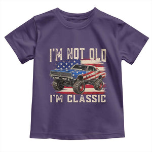 I'm Not Old I'm Classic Toddler T Shirt Vintage Car American Flag 4th of July