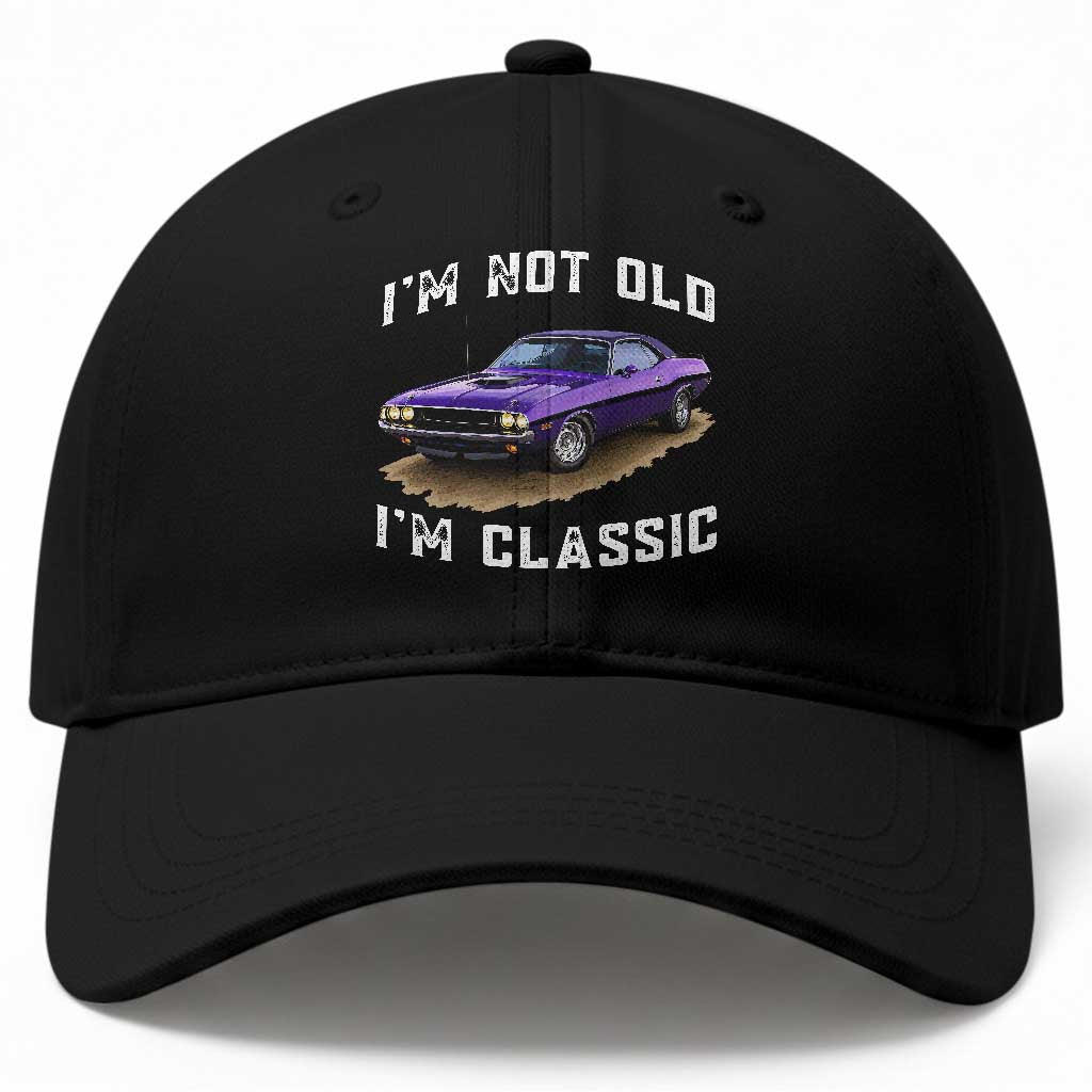 I'm Not Old I'm Classic Baseball Cap Vintage 1970 Purple Classic Muscle Car