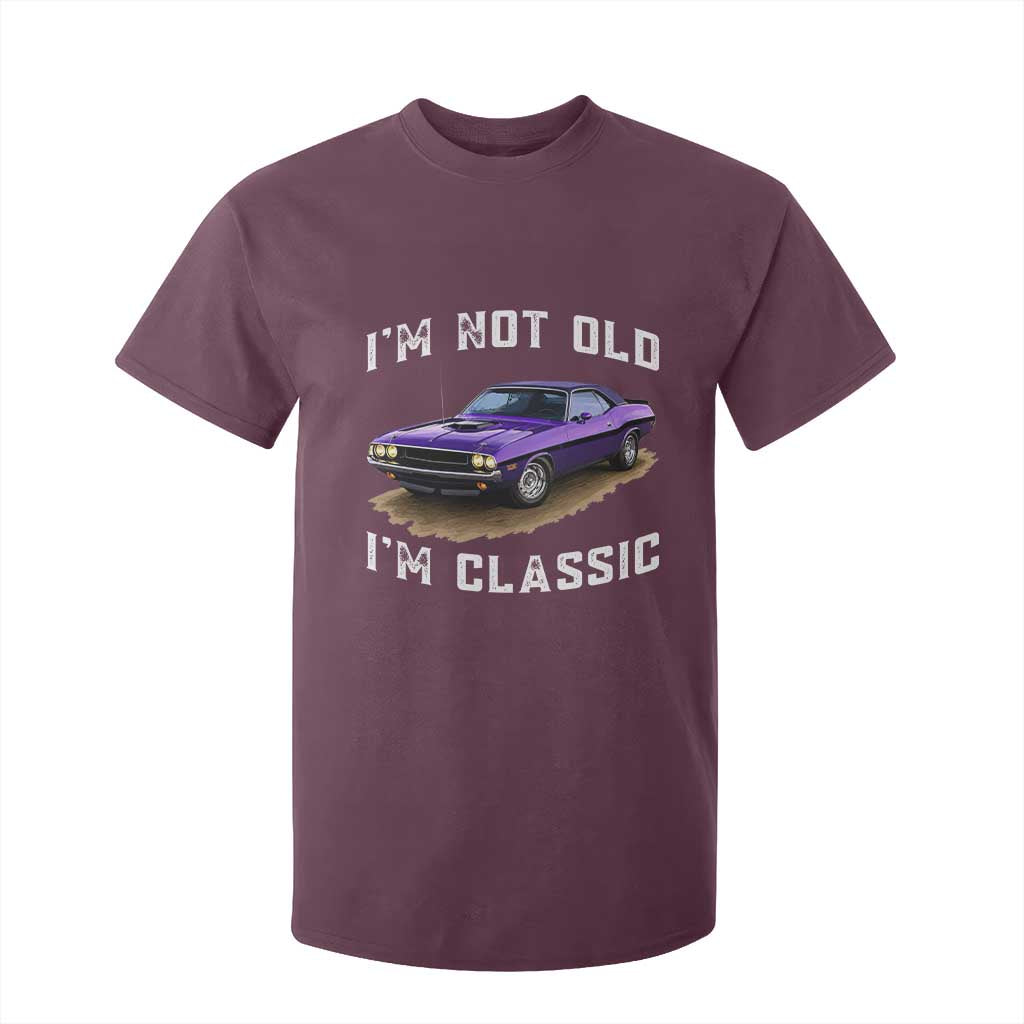 I'm Not Old I'm Classic T Shirt For Kid Vintage 1970 Purple Classic Muscle Car