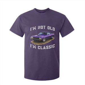 I'm Not Old I'm Classic T Shirt For Kid Vintage 1970 Purple Classic Muscle Car
