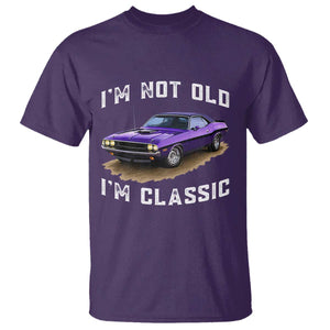 I'm Not Old I'm Classic T Shirt Vintage 1970 Purple Classic Muscle Car