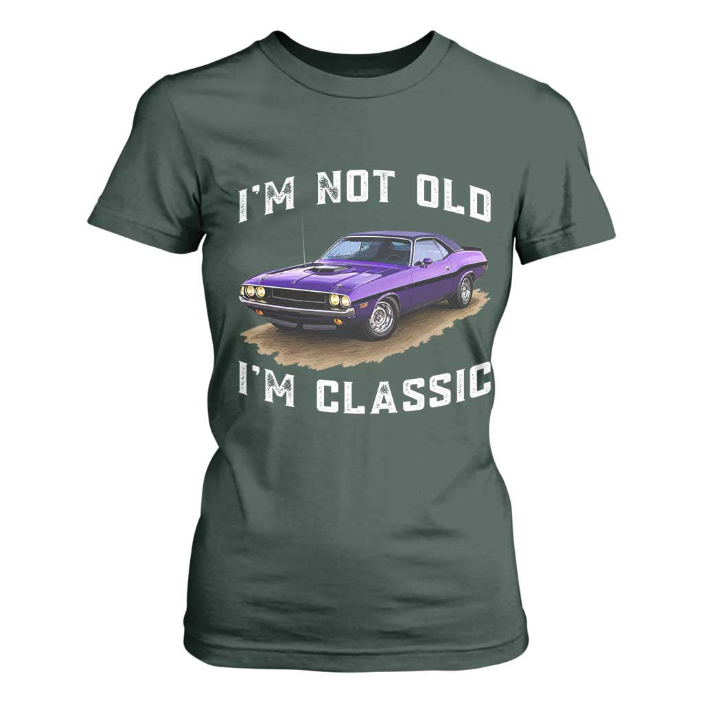 I'm Not Old I'm Classic T Shirt For Women Vintage 1970 Purple Classic Muscle Car