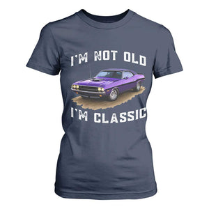 I'm Not Old I'm Classic T Shirt For Women Vintage 1970 Purple Classic Muscle Car