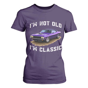 I'm Not Old I'm Classic T Shirt For Women Vintage 1970 Purple Classic Muscle Car
