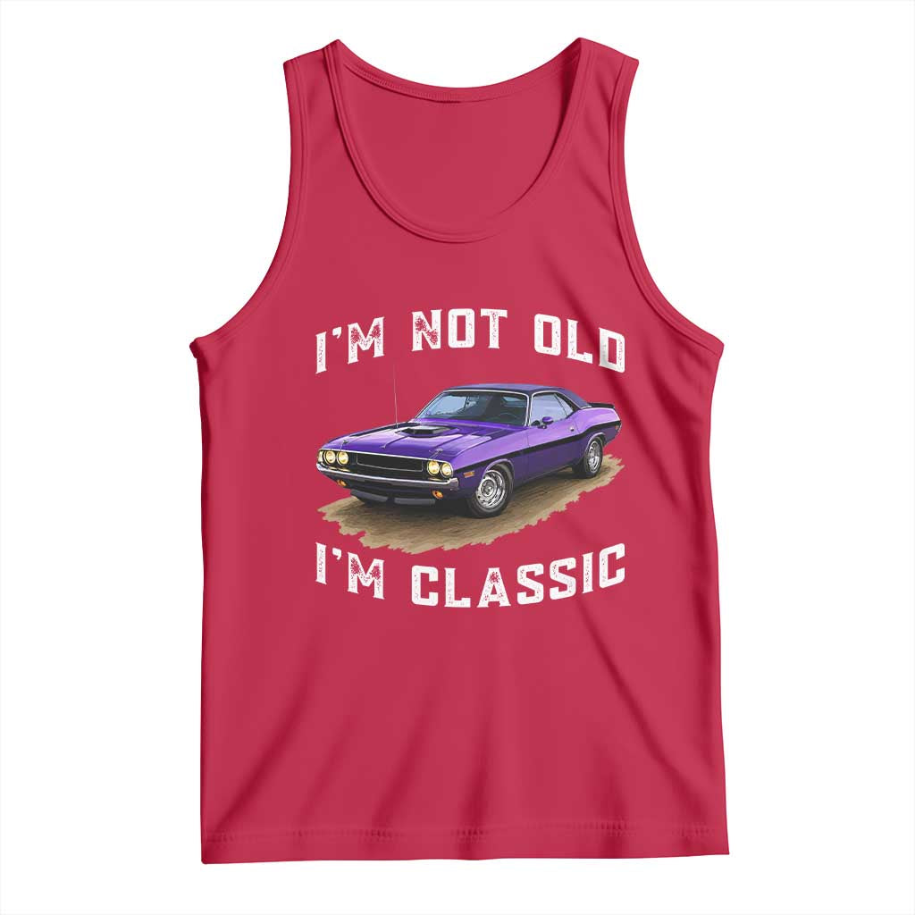 I'm Not Old I'm Classic Tank Top Vintage 1970 Purple Classic Muscle Car