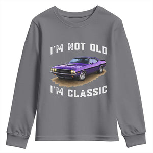 I'm Not Old I'm Classic Youth Sweatshirt Vintage 1970 Purple Classic Muscle Car