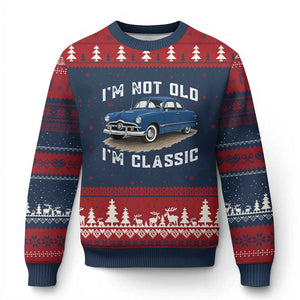 I'm Not Old I'm Classic Ugly Christmas Sweater Vintage 1949 Classic American Coupe Car