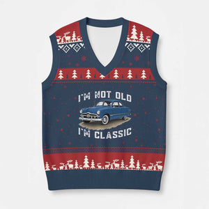 I'm Not Old I'm Classic V-Neck Knit Sweater Vest Vintage 1949 Classic American Coupe Car
