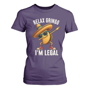 Relax Ringo I'm Legal T Shirt For Women Funny Mexican Taco Lover TS14 Purple Print Your Wear