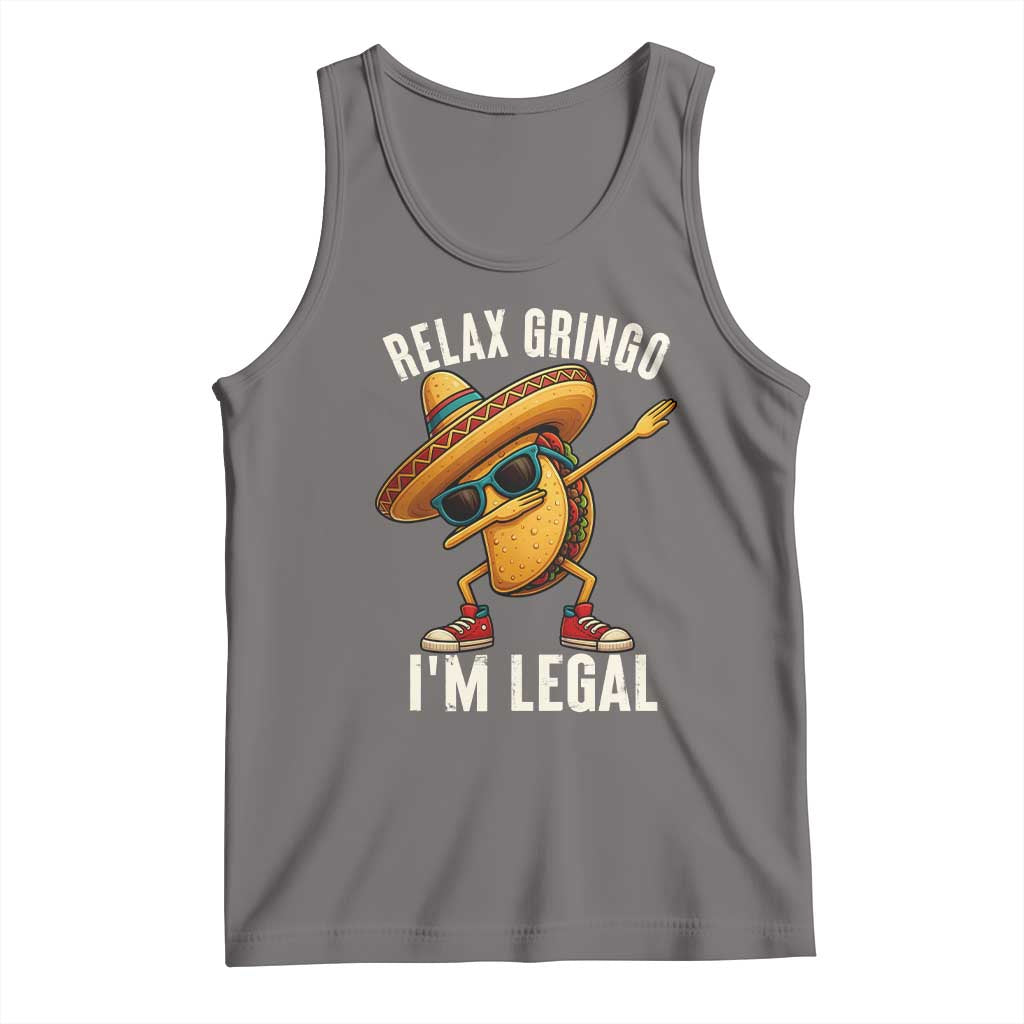 Relax Ringo I'm Legal Tank Top Funny Mexican Taco Lover TS14 Deep Heather Print Your Wear