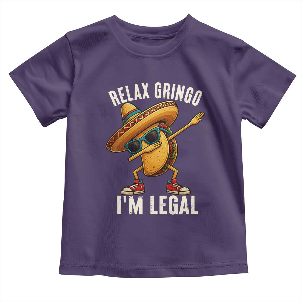 Relax Ringo I'm Legal Toddler T Shirt Funny Mexican Taco Lover TS14 Purple Print Your Wear