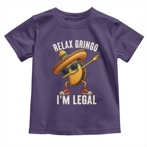 Relax Ringo I'm Legal Toddler T Shirt Funny Mexican Taco Lover TS14 Purple Print Your Wear