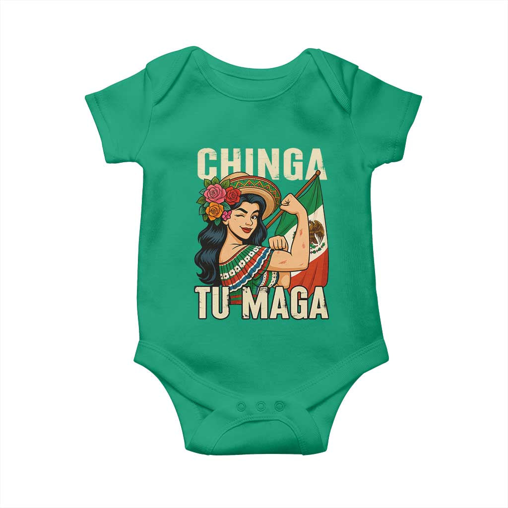 Chinga Tu Maga Protest Baby Onesie Funny Mexican Women TS14 Irish Green Print Your Wear
