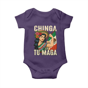 Chinga Tu Maga Protest Baby Onesie Funny Mexican Women TS14 Purple Print Your Wear