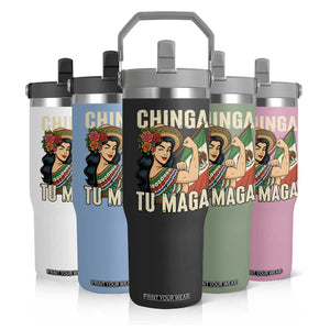 Chinga Tu Maga Protest Flip Straw Tumbler Funny Mexican Women TS14 Print Your Wear