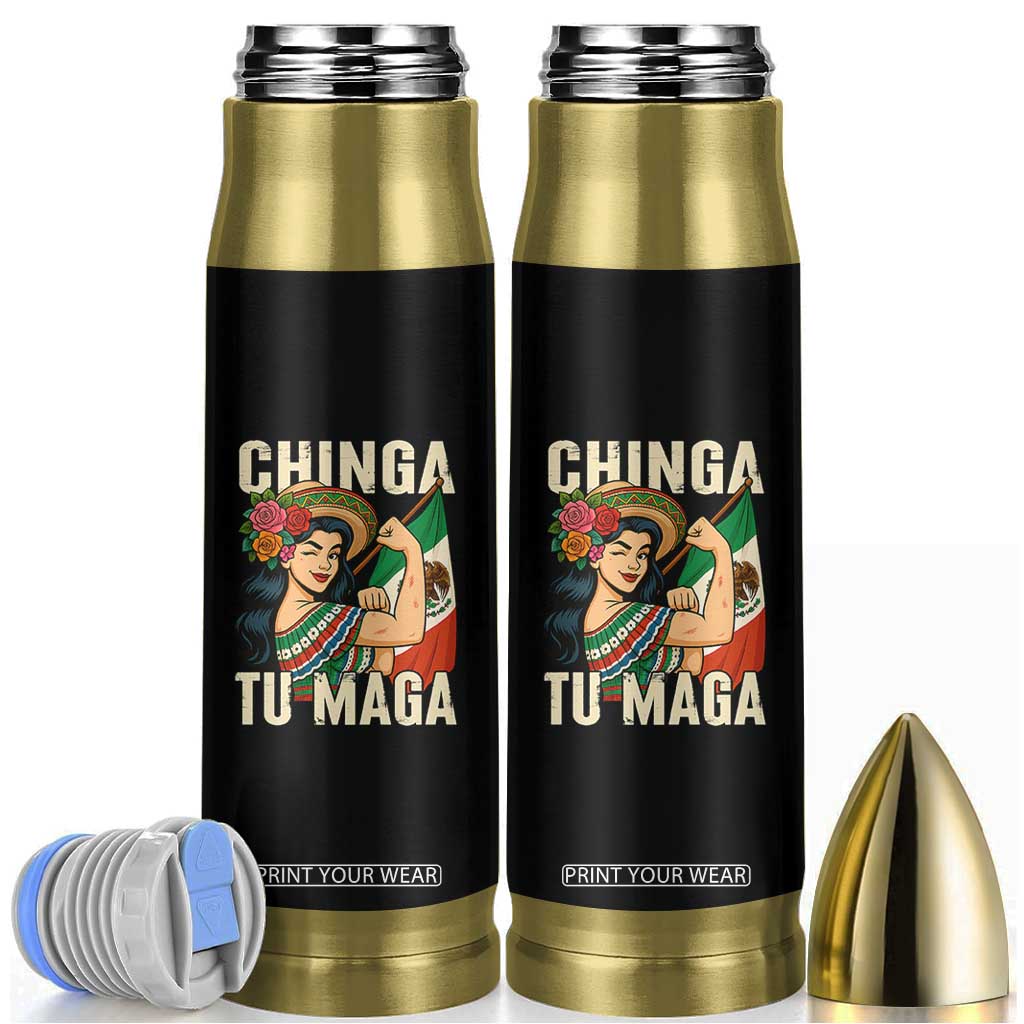 Chinga Tu Maga Protest Bullet Tumbler Funny Mexican Women TS14 Black Print Your Wear