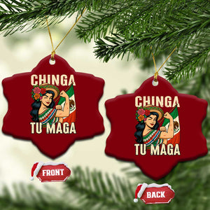 Chinga Tu Maga Protest Ceramic Ornament Funny Mexican Women TS14 Print Your Wear