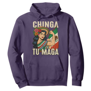 Chinga Tu Maga Protest Hoodie Funny Mexican Women TS14 Purple Print Your Wear