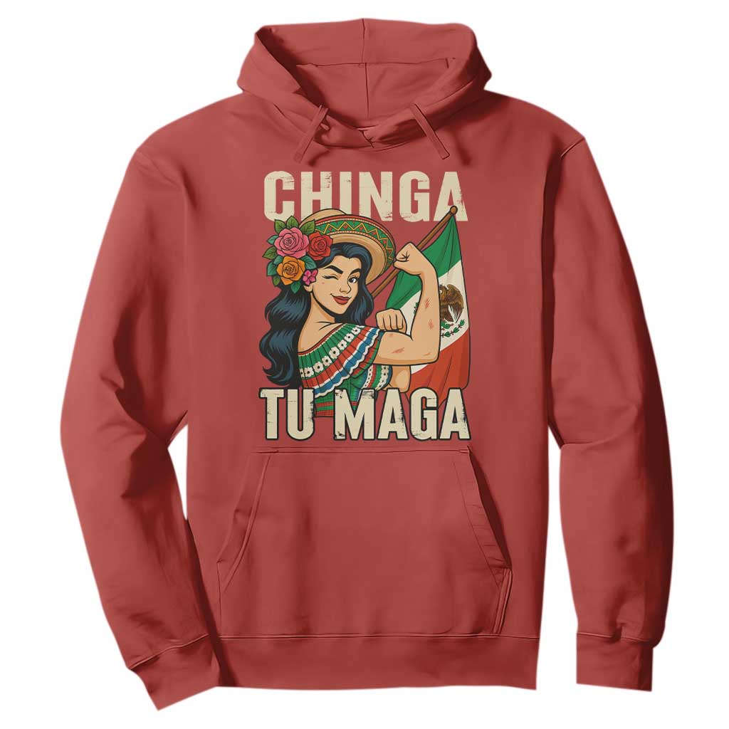 Chinga Tu Maga Protest Hoodie Funny Mexican Women TS14 Red Print Your Wear