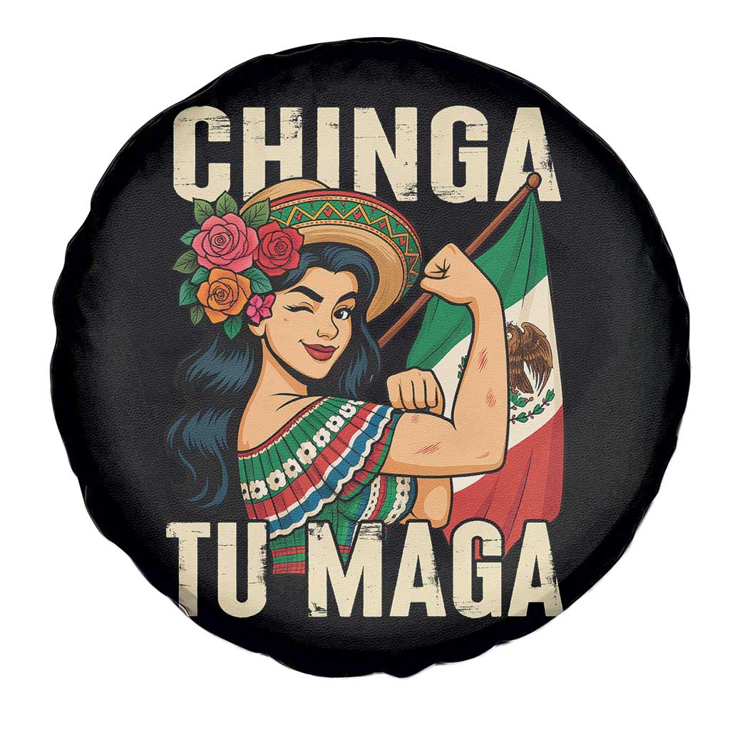 Chinga Tu Maga Protest Spare Tire Cover Funny Mexican Women TS14 Print Your Wear