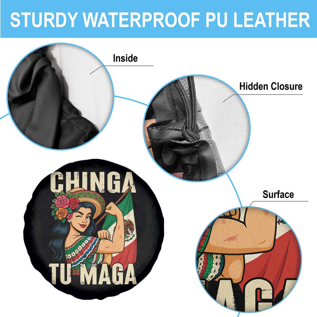 Chinga Tu Maga Protest Spare Tire Cover Funny Mexican Women TS14 Print Your Wear