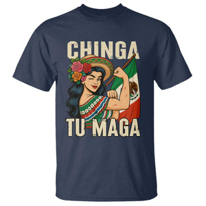 Chinga Tu Maga Protest T Shirt Funny Mexican Women TS14 Navy Print Your Wear